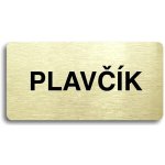 Accept Piktogram "PLAVČÍK II" (160 × 80 mm) (zlatá tabulka - černý tisk bez rámečku) – Zbozi.Blesk.cz