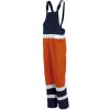 Pracovní oděv ISSA 8435 Kalhoty pracovní s laclem reflexní oranžová/modrá