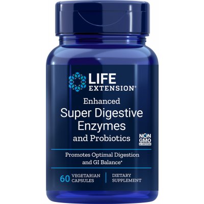 Life Extension Enhanced Super Digestive Enzymes with Probiotics 60 kapslí – Hledejceny.cz