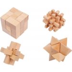 Small Foot Dřevěné hlavolamy set 4 ks – Zboží Dáma