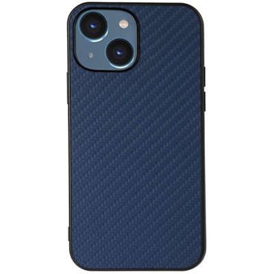 Pouzdro AppleMix Apple iPhone 15 Plus - látková textura - plastové / umělá kůže - tmavě modré – Zboží Mobilmania