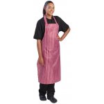 Whites Chefs Clothing voděodolná náprsní zástěra pruhovaná červenobílá – Zboží Mobilmania