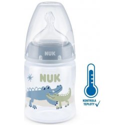 Nuk First Choice láhev s kontrolou teploty modrá krokodýl 150 ml