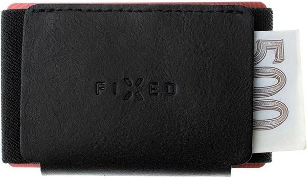 FIXED Tiny Wallet kožená z pravé hovězí kůže Torcello černá FIXW-STN2-BK