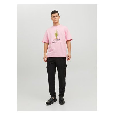 Jack&Jones T-Shirt Grocery 12230754 Růžová Oversize
