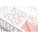 Baby Nellys povlečení Duha pastelové pudrové 120 x 90 cm – Zboží Dáma