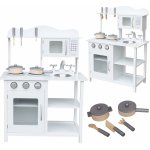 KIK KX6490 dřevěná kuchyňka s příslušenstvím XL 85 cm bílá – Zboží Dáma