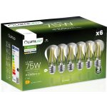 Lumiled 6x LED žárovka E27 A60 8W = 75W 1055lm 4000K Neutrálni bílá 360° Filament – Hledejceny.cz