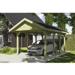 SKAN HOLZ Přístřešek na auto Wallgau 380 x 600 cm impregnovaný – Sleviste.cz