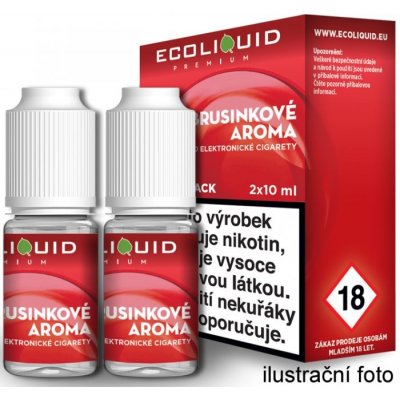 Ecoliquid Double Pack Brusinka 2 x 10 ml 6 mg