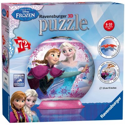 Ravensburger 3D puzzleball Ledové království Anna a Elsa 72 ks
