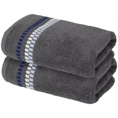 Livarno ručník 50 x 100 cm 2 ks šedá – Hledejceny.cz