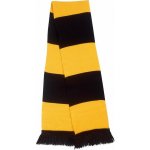 Result Winter Essentials sportovní pruhovaná šála z polyakrylu černá žlutá – Zboží Dáma