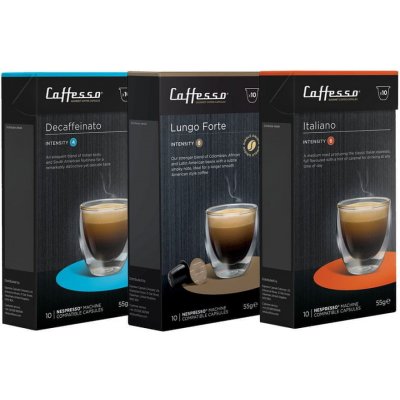 Caffesso Balíček kapslí Decaffeinato Lungo Forte a Italiano 3 x 10 ks – Zboží Mobilmania