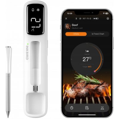 Kuchyňský teploměr se sondou Inkbird pro steaky, maso, bezdrátový gril – Zboží Mobilmania