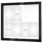 PROCITY Venkovní černá moderní vitrína Edge, 8 x A4 | Zboží Auto