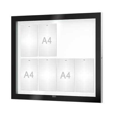 PROCITY Venkovní černá moderní vitrína Edge, 8 x A4 | Zboží Auto