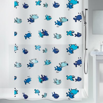 Spirella HUGO rybičky bílo-modrý 180 x 200 cm – Zboží Dáma