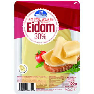 Milko Eidam plátky 30% polotvrdý sýr 100g – Hledejceny.cz