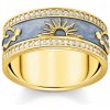 Prsteny Thomas Sabo TR2450 565 1 Gold band prstýnek with white zirconia and enamel