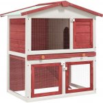 vidaXL 9799.170839 červeno bílá 3 dvířka 94 x 60 x 98 cm dřevo – Zboží Dáma