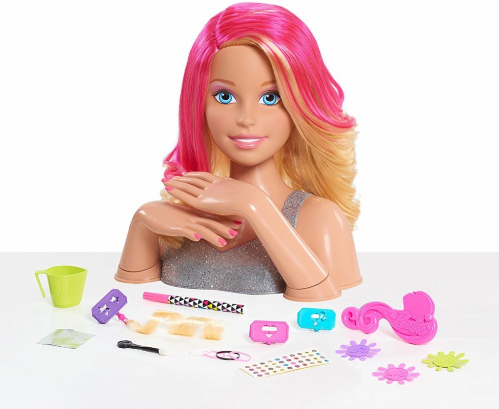 Barbie česací hlava 30 cm