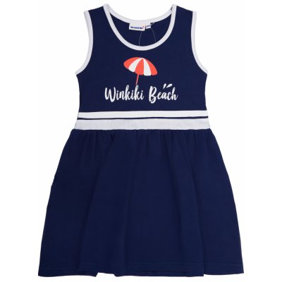 Winkiki Kids Wear dívčí letní šaty Winkiki Beach navy – Sleviste.cz