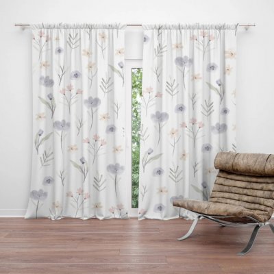 Sablio Závěs Jemné květy: 2ks 140x250cm – Hledejceny.cz