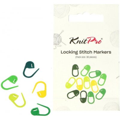 Značky KnitPro Locking Stitch Markers otevírací označovače vzorů – Zboží Mobilmania