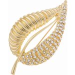 Biju Brož list zlatý 2039 9002039 – Zboží Dáma