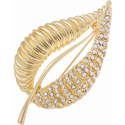 Biju Brož list zlatý 2039 9002039 – Zboží Dáma