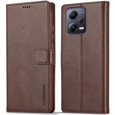 Pouzdro IMEEKE Peněženkové Xiaomi Redmi Note 12 5G / Poco X5 5G tmavě hnědé – Zboží Mobilmania