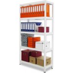 Kovona Regál 180 x 90 x 40 5 polic lak bílý – Zboží Dáma