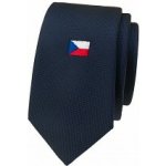 Avantgard Kravata Slim Lux 571-221218 tmavě modrá s výšivkou české vlajky – Hledejceny.cz