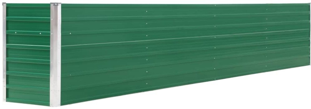VidaXL Vyvýšený záhon pozinkovaná ocel 320 x 40 x 45 cm zelený