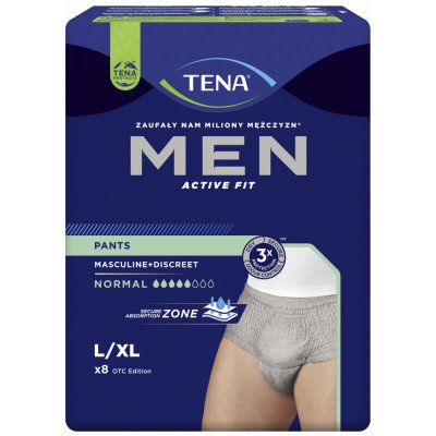 Tena Men Pants Normal Grey 772803 L/XL 8 ks – Hledejceny.cz