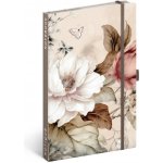 NOTIQUE Notes Pudrové květy linkovaný – Zboží Dáma