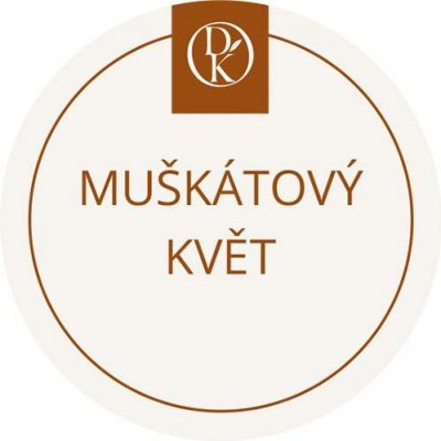 Davídkovo koření Etiketa Muškátový květ béžová průměr 4,5 cm 1 ks – Hledejceny.cz
