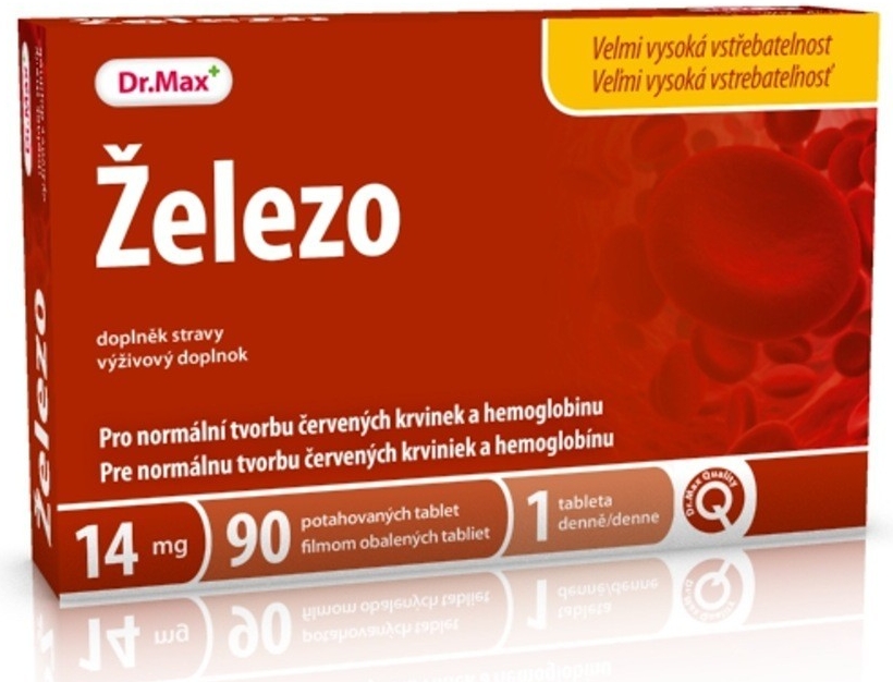 Dr.Max Železo new 90 tablet od 119 Kč - Heureka.cz