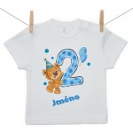 Boodyy tričko s krátkým rukávem 2 roky s Medvídkem a jménem dítěte chlapec – Sleviste.cz