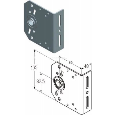 IB-86 - konzola střední pro hřídel 25,4 mm, vzdálenost A = 86 mm – Zboží Mobilmania