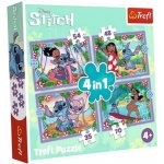 TREFL Lilo&Stitch Bláznivý den 4v1 35,48,54,70 dílků – Zboží Mobilmania