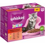 Whiskas Junior klasické pokrmy hovězí kuře jehně drůbeží ve šťávě 12 x 85 g – Sleviste.cz