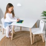 FreeOn Dřevěný stolek s židlemi Athena bílý – Hledejceny.cz