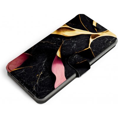 Pouzdro Mobiwear Flip Samsung Galaxy S7 Edge - VP35S Černý a zlatavý mramor – Zboží Mobilmania