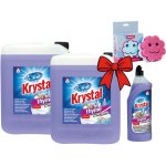 Krystal na nádobí Mateřídouška 2 × 5 l + 750 ml + multifunkční houbička – Zboží Dáma
