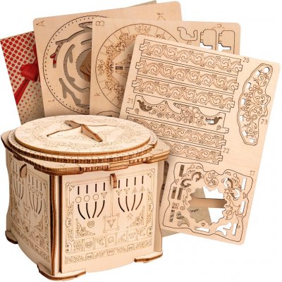 EscapeWelt 3D dřevěná skládačka Secret Lock Box – Zboží Dáma