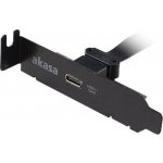 AKASA adaptér MB interní, USB 3.1, PCI závorka s Type-C konektorem, nízký profil 8cm, 50 cm – Sleviste.cz