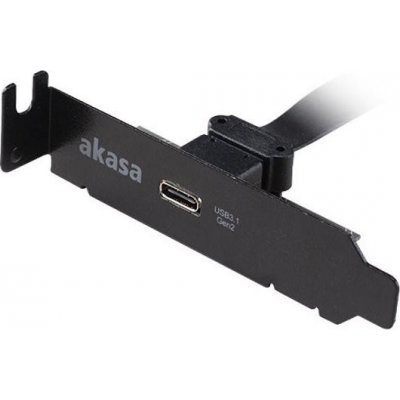 AKASA adaptér MB interní, USB 3.1, PCI závorka s Type-C konektorem, nízký profil 8cm, 50 cm – Sleviste.cz