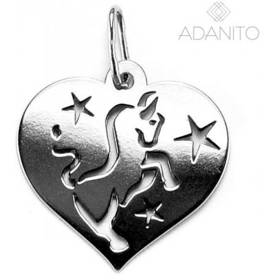 Adanito MOPA0112AG BYK Stříbrný přívěsek znamení zvěrokruhu v srdíčku Býk